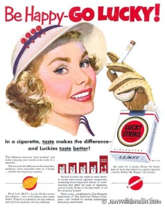 cigarette advertisement featuring blue eyes